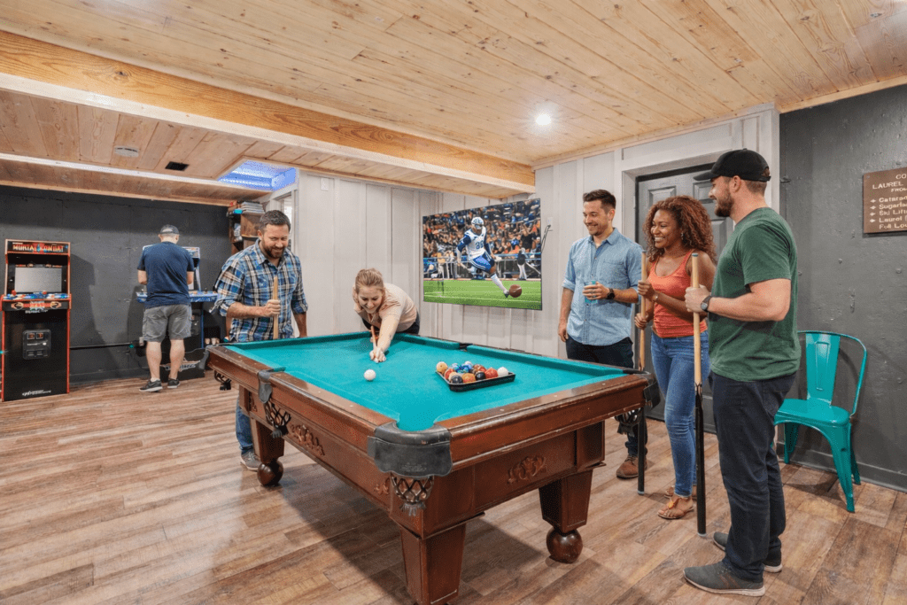 Game night in the basement